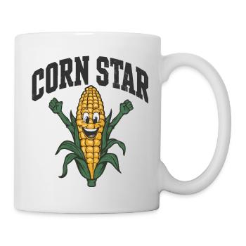 Lustiges Farm Food Shirt Corny Cob Farmer Corn Star - Tasse - Weiß - Rechts