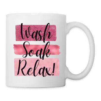 Bathroom decor art pink girl quote - Mug - white - Right