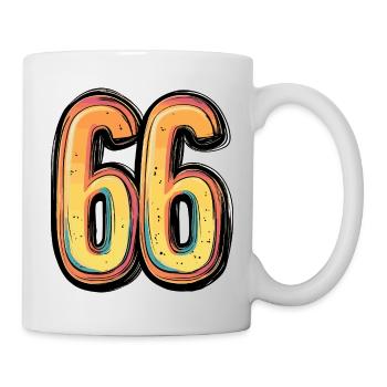 66 Nombre Coloré - Mug blanc - blanc - Droite