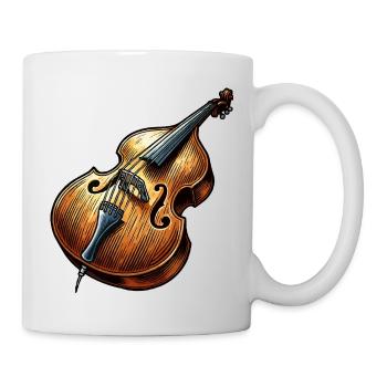 Contrebasse Instrument de musique - Mug blanc - blanc - Droite