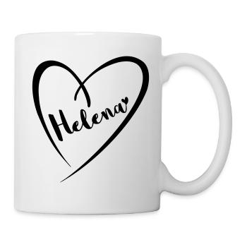 Helena nom prénom dans le cadre du coeur - Mug blanc - blanc - Droite