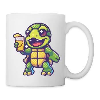 Bière Turtle Pixel - Mug blanc - blanc - Droite
