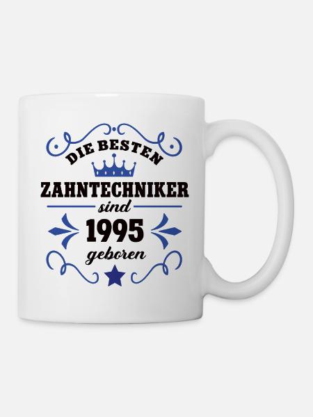 1995 Zahntechniker Geburtstag Kollege Zahntechnik - Tasse - Weiß
