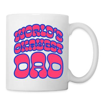Okayest Dad Retro Bubble Shirt - Mug - white - Right