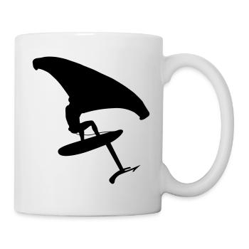 Dynamic wingsurfer on the water - Mug - white - Right