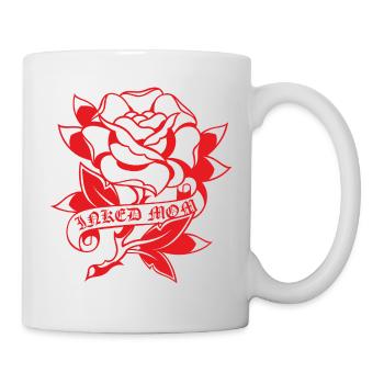 Inked Mom Tattoo Rose - Mug - white - Right