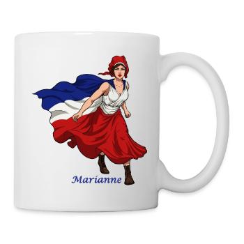 Marianne, liberté, égalité et fraternité - Mug blanc - blanc - Droite