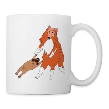Dancing Dogs B - Mug - white - Right