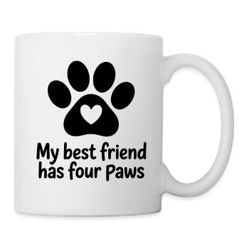 My best friend has four paws - Mug - white - Right