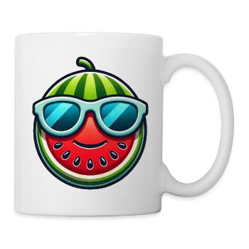 Chapeau melon cool avec lunettes de soleil soleil d’été - Mug blanc - blanc - Droite