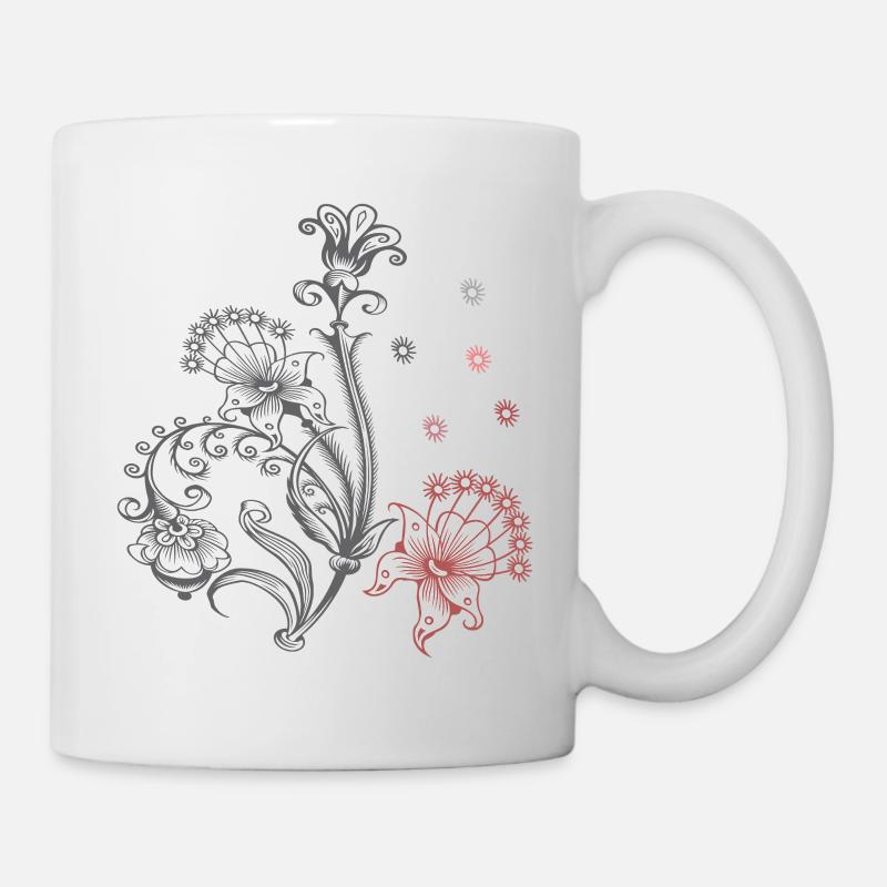 Vrille de fleur - Mug blanc - blanc