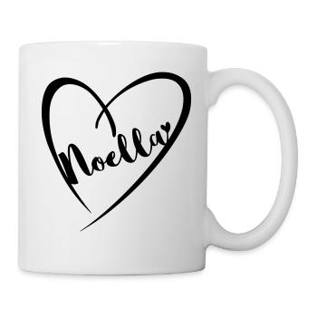 Noella nom prénom dans le cadre du cœur - Mug blanc - blanc - Droite