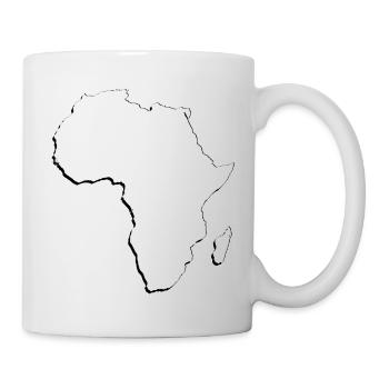 Africa map as an outline - Mug - white - Right