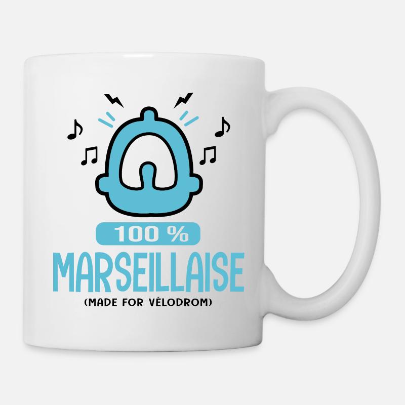 Marseille football bébé marseillaise supporter OM - Mug blanc - blanc