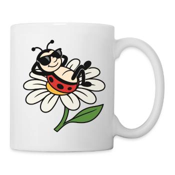 Cool Ladybug on Daisy - Mug - white - Right