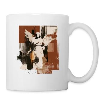 Abstrakter Engel – Himmlische spirituelle Kunst - Tasse - Weiß - Rechts