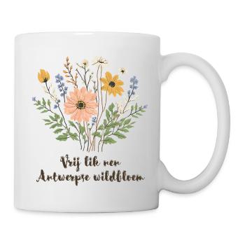 Antwerpen Wildflowers – Vintage Boho Hemd - Tasse - Weiß - Rechts