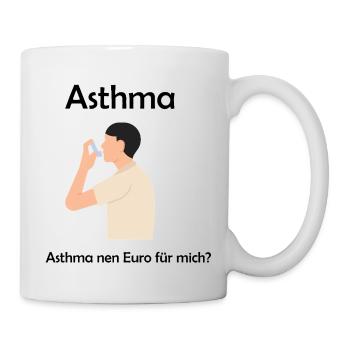 Asthma nen Euro - Tasse - Weiß - Rechts