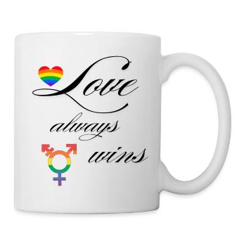 T-shirt gay pride - Mug blanc - blanc - Droite