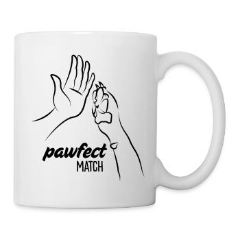 Wir matchen perfekt- pawfect - Tasse - Weiß - Rechts