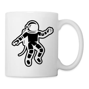 astronaut floating freely in space, captured mid-s - Mug - white - Right