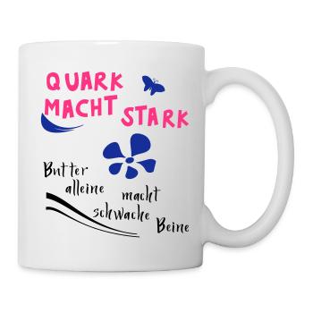 Quark makes you strong, healthy nutrition - Mug - white - Right