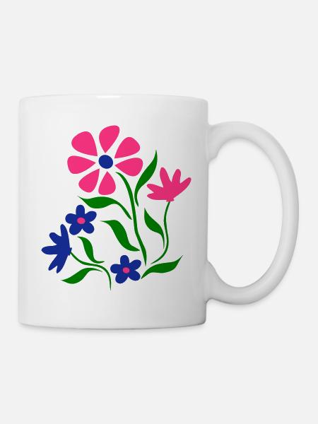 Flowers - Tasse - Weiß