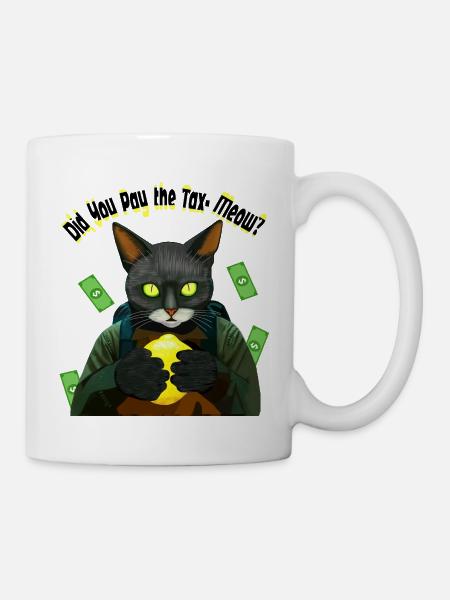 Le collecteur d’impôts Cyber Cat - Mug blanc - blanc