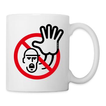Warnzeichen / Warnung / Verbot (Symbol / 2C) - Tasse - Weiß - Rechts
