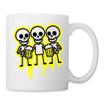 Party Crew Skelett Bier - Tasse - Weiß - Rechts