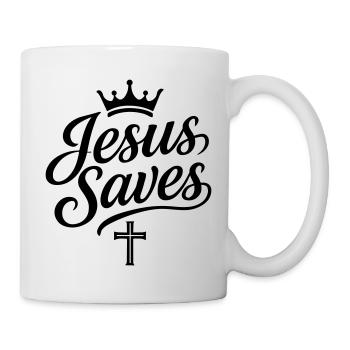 Jesus Saves Love - Mug - white - Right