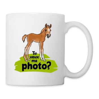 Poulain Tu veux ma photo? - Mug blanc - blanc - Droite