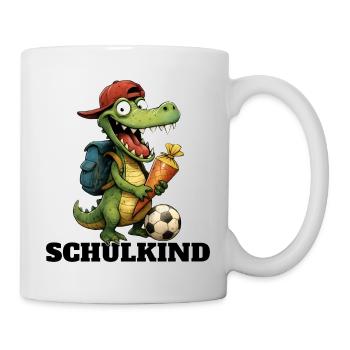 Einschulung Schulkind Krokodil Erstklässler - Tasse - Weiß - Rechts