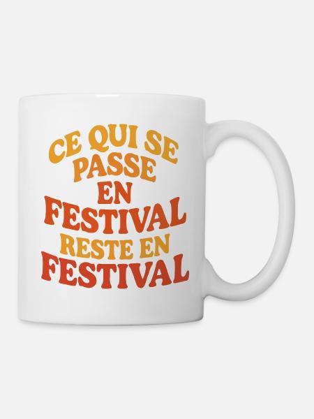 Ce qui se passe en festival – Humour estival - Mug blanc - blanc