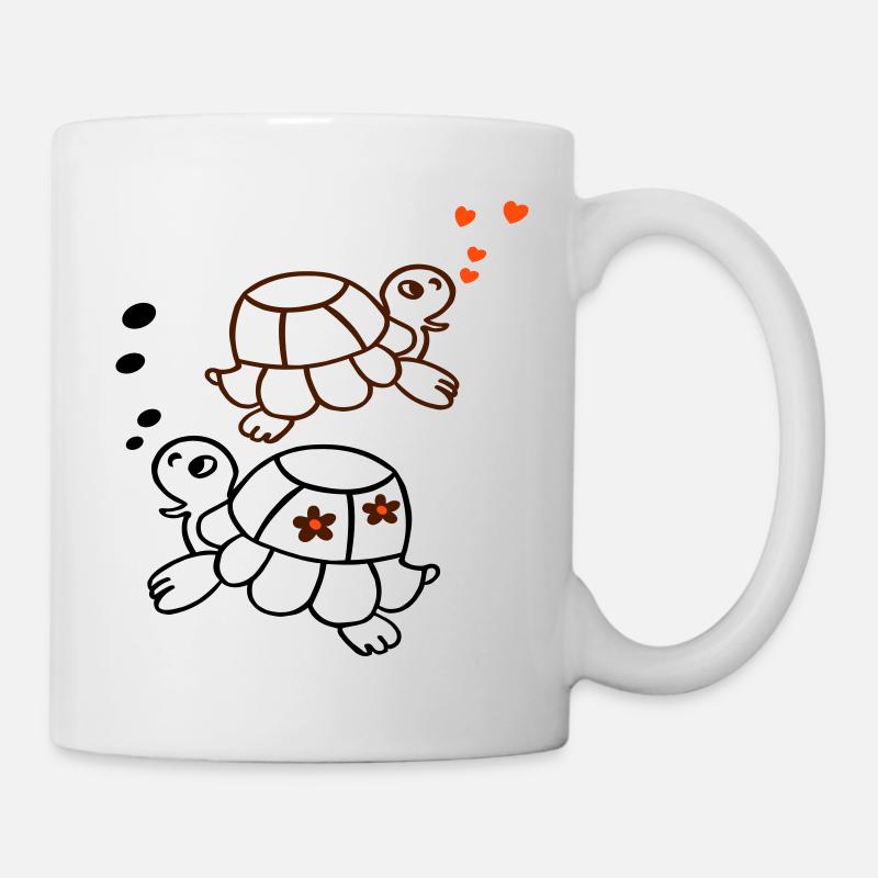 Schildkröten im Meer - Tasse - Weiß