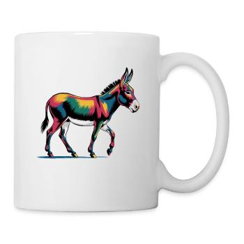 Colorful Pop Art Donkey Mule Funny Animal - Mug - white - Right