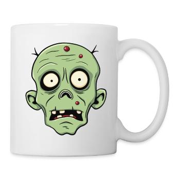 Zombie mit großen roten Noppen - Tasse - Weiß - Rechts