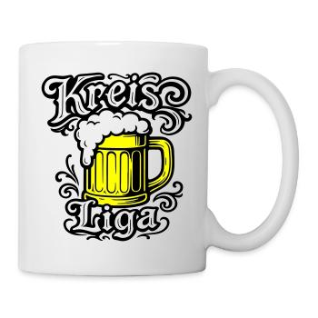 Kreisliga Bier Spruch - Tasse - Weiß - Rechts