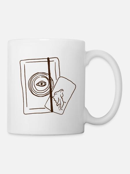 Journal et carte de tarot - Mug blanc - blanc
