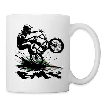 Vélo BMX - Mug blanc - blanc - Droite