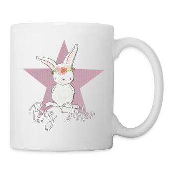 Große Schwester Kleiner Hase - Tasse - Weiß - Rechts