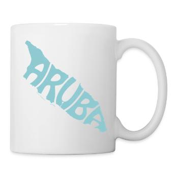 Retro Map of Aruba - Mug - white - Right