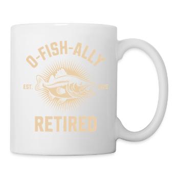 D-Fish-Allly Logo vintage à la retraite - Mug blanc - blanc - Droite