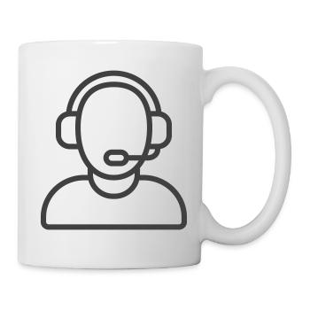 Logo de l’icône du support d’assistance - Mug blanc - blanc - Droite