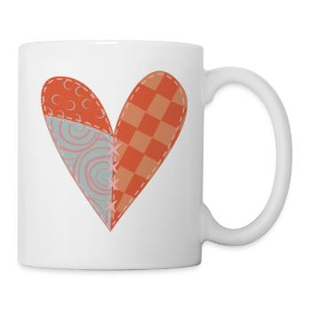 Patchwork Heart Nr 5 - Mug - white - Right