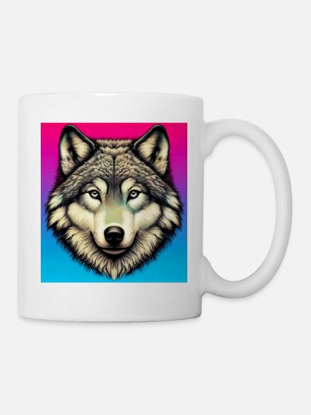 Wolf - Tasse - Weiß