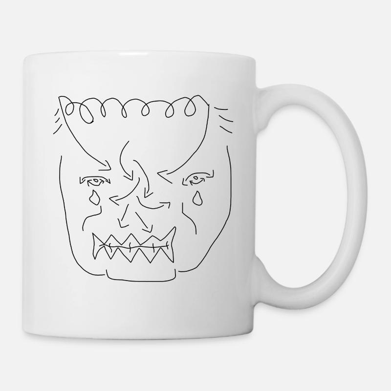 Lustiges Gesicht - Tasse - Weiß