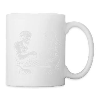 Aristotle and Grim Raper Chess Illustration - Mug - white - Right