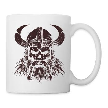 viking skull - Mug - white - Right