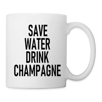 Save Water - Drink Sparkling Wine - Sekt - Mug - white - Right